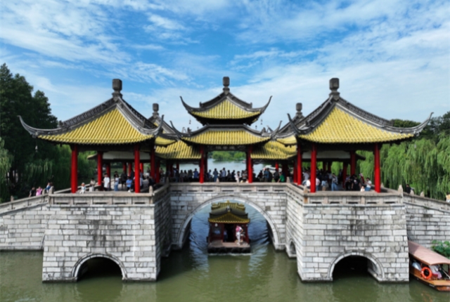 江苏扬州：初秋时节 瘦西湖美景醉人