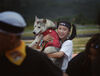  2023年9月2日，北京，2023狗巴迪勇士赛北京站在天泰山自然营地拉开帷幕，600余组人犬组合共同参与挑战。