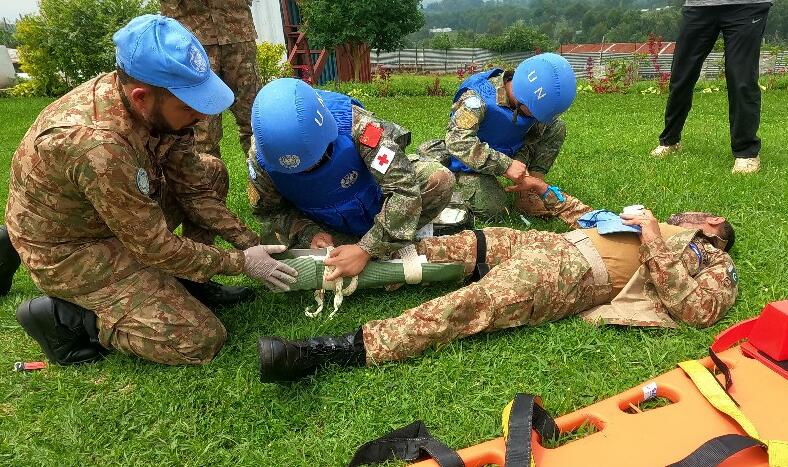 中国第27批赴刚果（金）维和医疗分队与巴基斯坦维和部队开展高级战场急救联合演练|荔枝军事