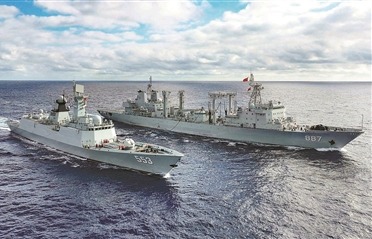 2月初，海军某支队开展海上应急补给训练。蔡盛秋摄